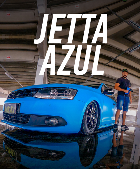 Vídeo Jetta Azul Envelopado no Youtube - Envelopamento Automotivo SC